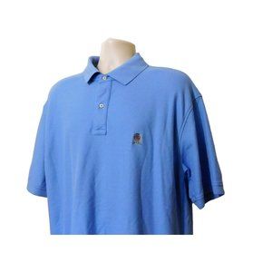 Tommy Hilfiger Polo Shirt XL Blue Short Sleeve Stretch 100% Cotton